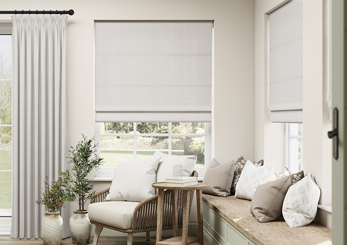 Laura Ashley Swanson, Oyster - Twist&Fit Roman Blind - Image 3